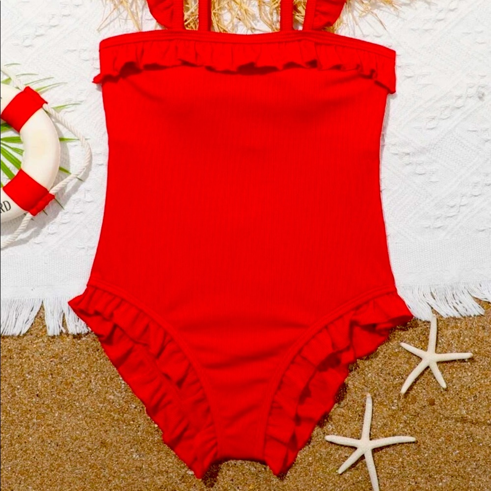 One piece girls swimsuit